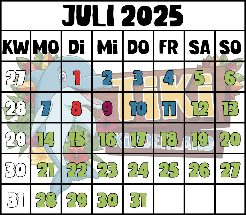 Kalender Juli 2025